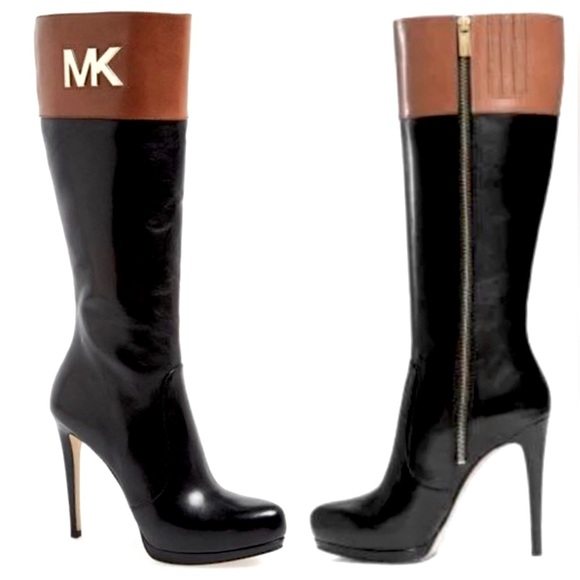 MICHAEL Michael Kors Hayley Boot (Black/Luggage - Picture 1 of 13